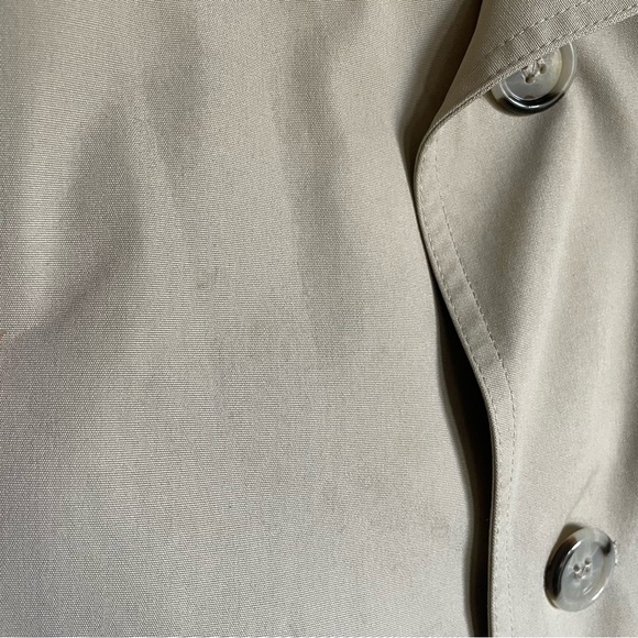 Vintage London Fog Trench Coat Rain Jacket Tan Mens Size 44T 44L Tall Long - Picture 7 of 13